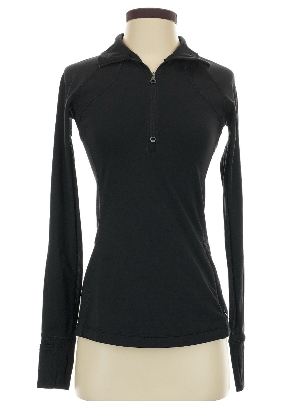 lululemon athletica Black Quarter-Zip Long Sleeve Top